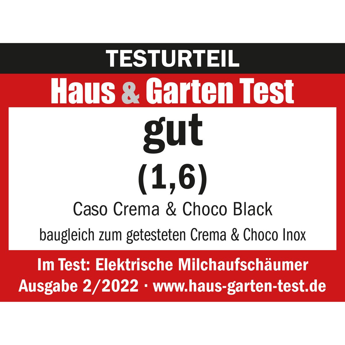 Milchschäumer 1665 - Edelstahlfarben/Schwarz, Basics (16/21/12,5cm) - CASO Design