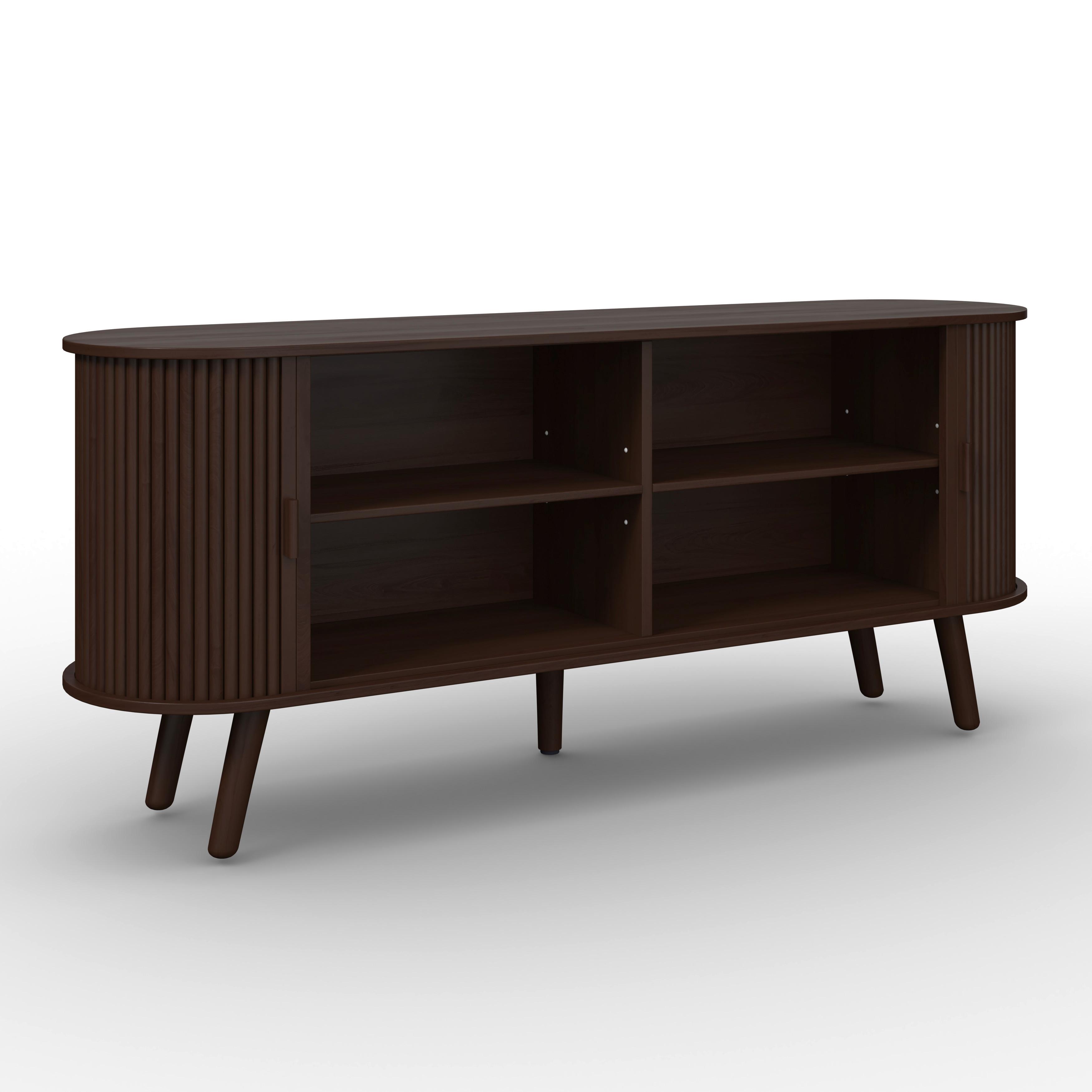 Široká komoda Ennio, dub dyha, š: 160cm - farba vlašského orecha, Modern, drevo/kompozitné drevo (160/80/40cm) - Bessagi Home