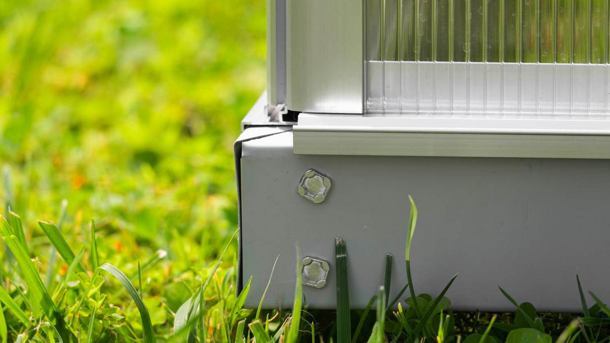 Mini-Gewächshaus Merlin Alufarben Metall H: 73,7 cm - Alufarben, Basics, Metall (87,2/73,7/120cm)