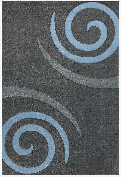Webteppich Blau Naturfaser Cascada Plus 80x150 Cm