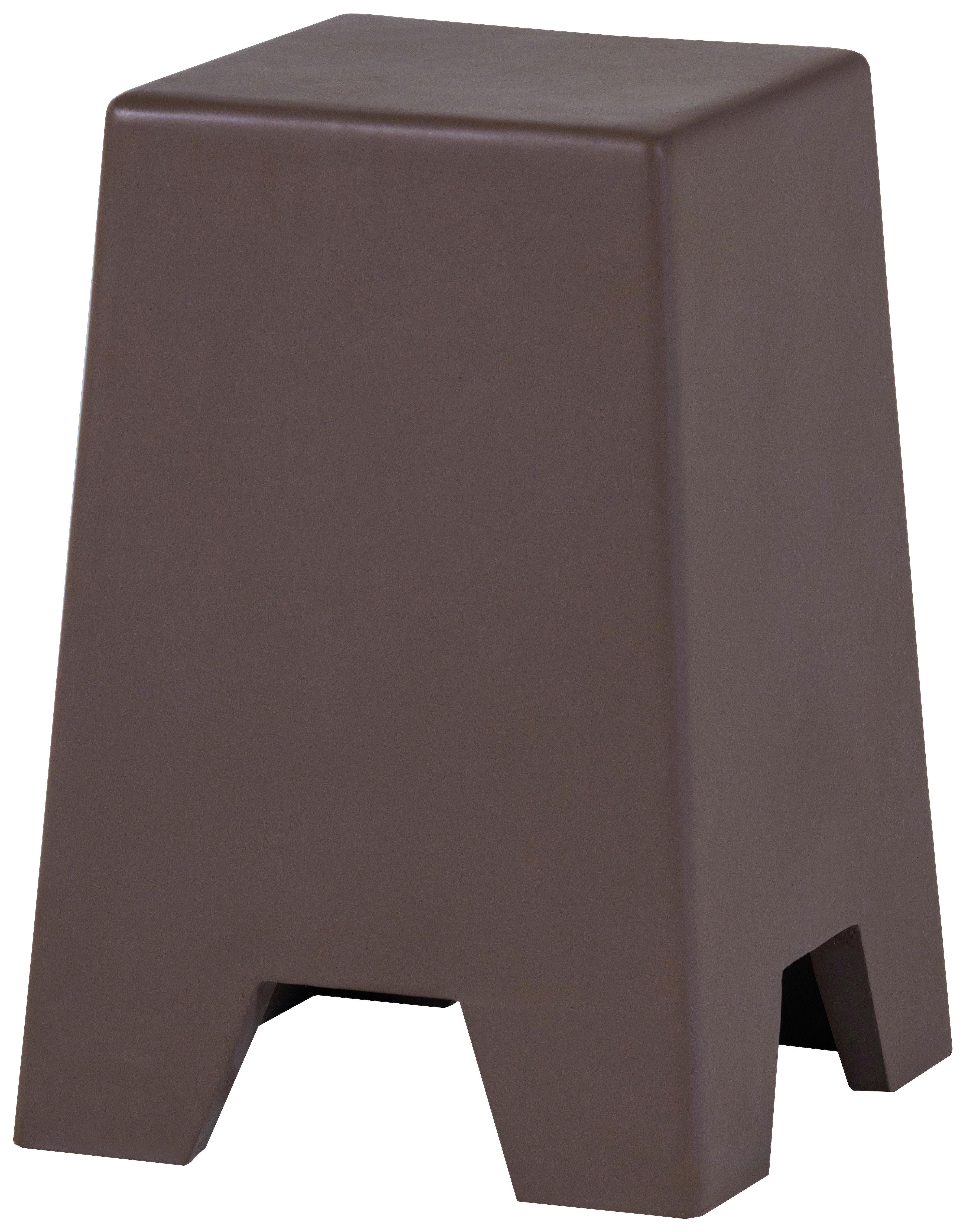 Beistelltisch Zina Braun B: 36 cm - Braun, Design, Glas/Keramik (36/51/36cm) - Livetastic