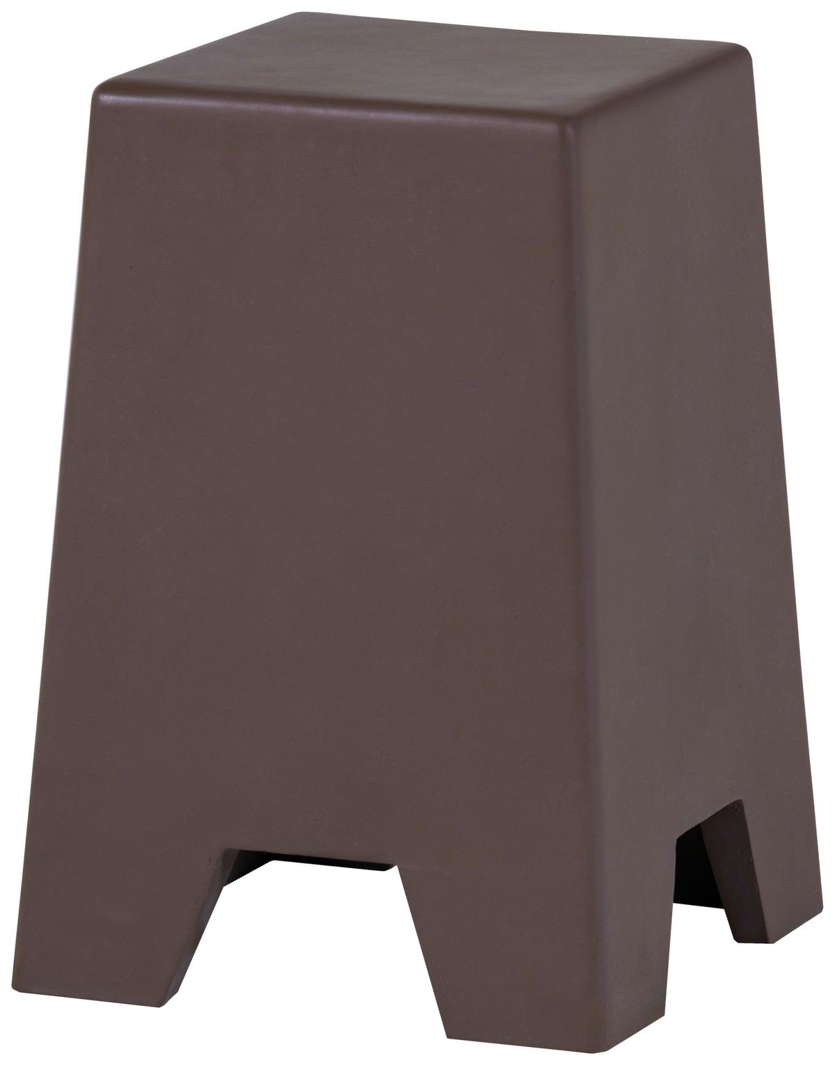 Beistelltisch Zina Braun B: 36 cm - Braun, Design, Glas/Keramik (36/51/36cm) - Livetastic