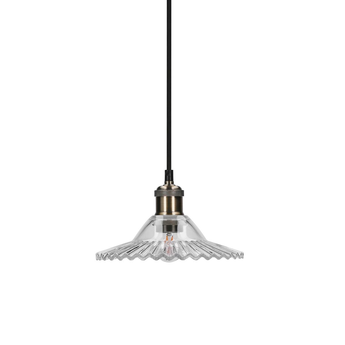 Pendelleuchte 50101273 Geneva - Schwarz, KONVENTIONELL, Glas/Metall (21.5/21.5/90cm)