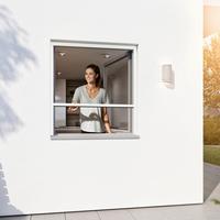 Fliegengitter Fenster 130x160cm Weiß - Weiß, Basics, Metall (130/160cm)