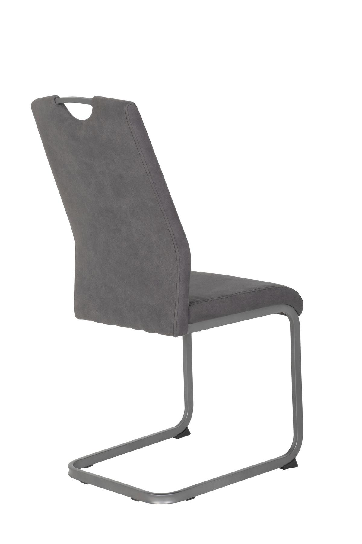 Tischgruppe Agnes I G - Anthrazit/Eiche Artisan, MODERN, Holzwerkstoff/Textil (140 - 220/76/90cm) - MID.YOU