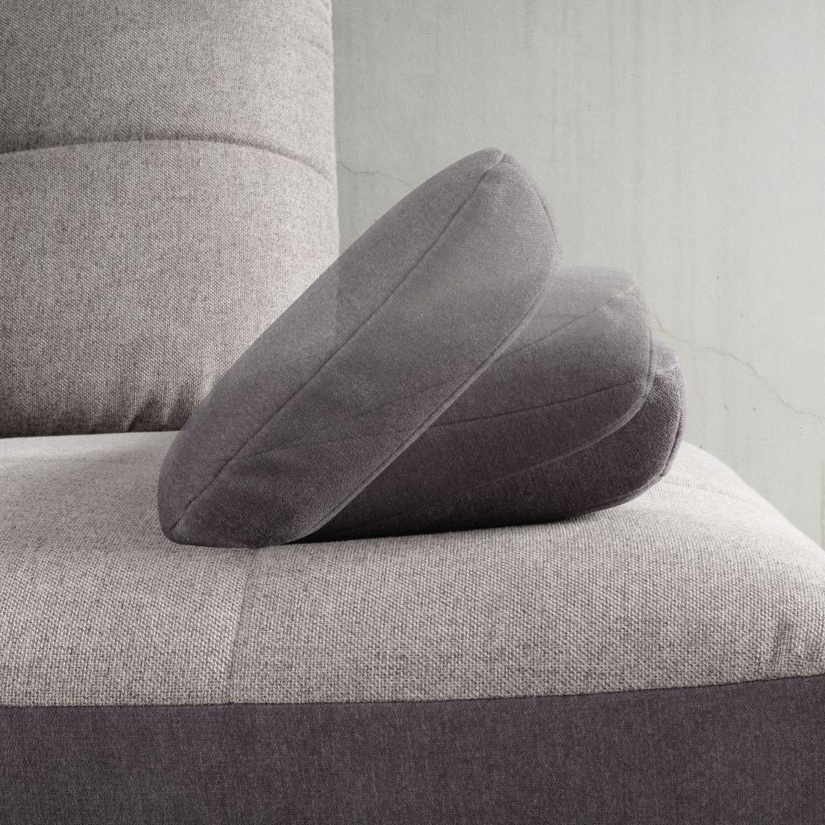 TRENDY, pravá, antracitová, s 3 bedrovými vankúšmi - čierna/antracitová, Modern, kov/kompozitné drevo (310/250cm) - Premium Living