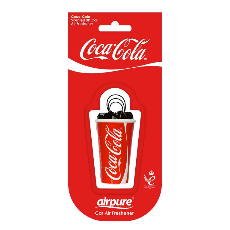 Autóillatosító 3d Pohár Coke - piros, műanyag (8.5/19/3cm)