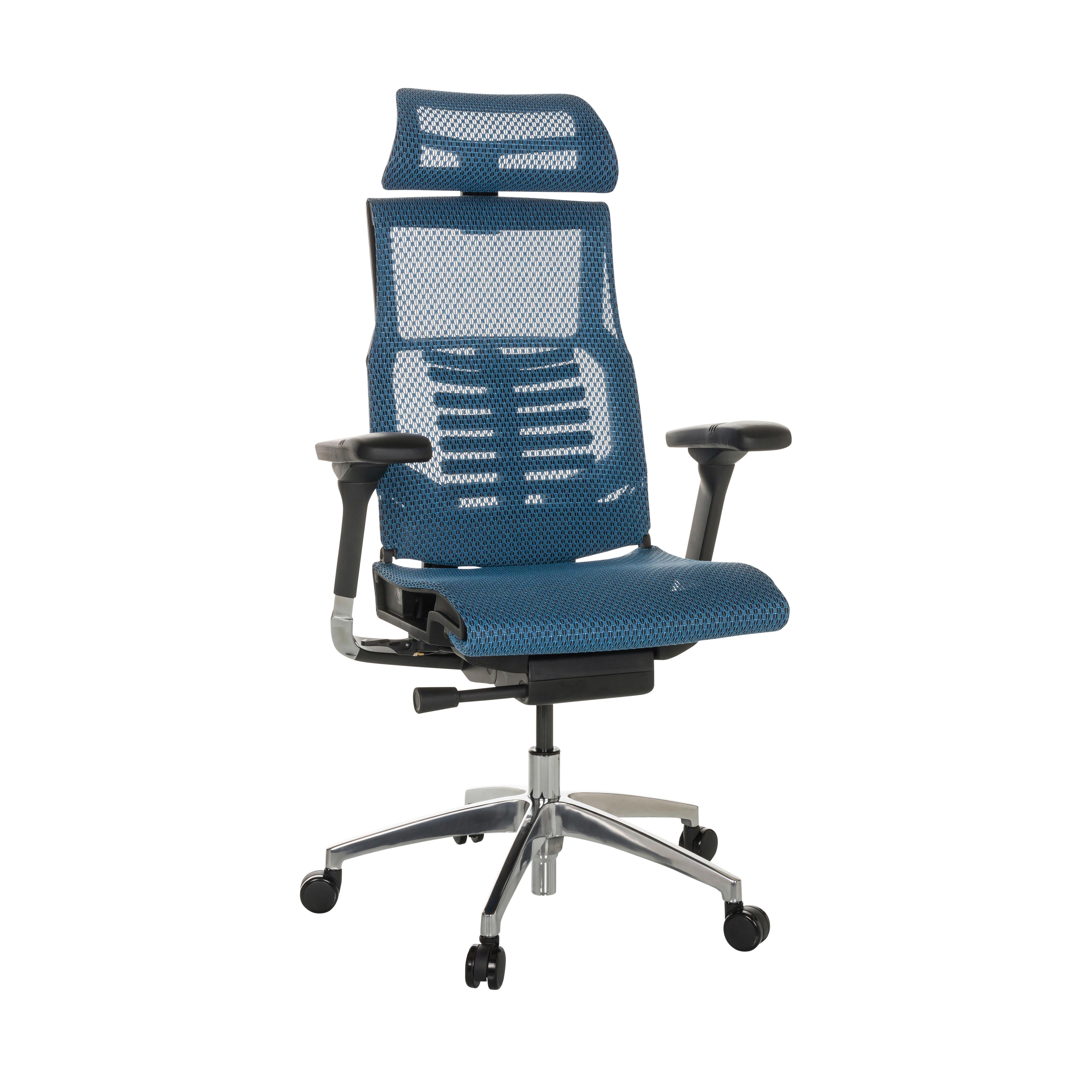 Drehstuhl Dynafit Ii - Blau/Silberfarben, Basics, Kunststoff/Textil (67/119-135/60cm) - MID.YOU