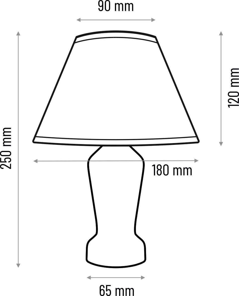 Tischleuchte 4110436 Mona - Grau - Grau, KONVENTIONELL, Holz (18/28cm)