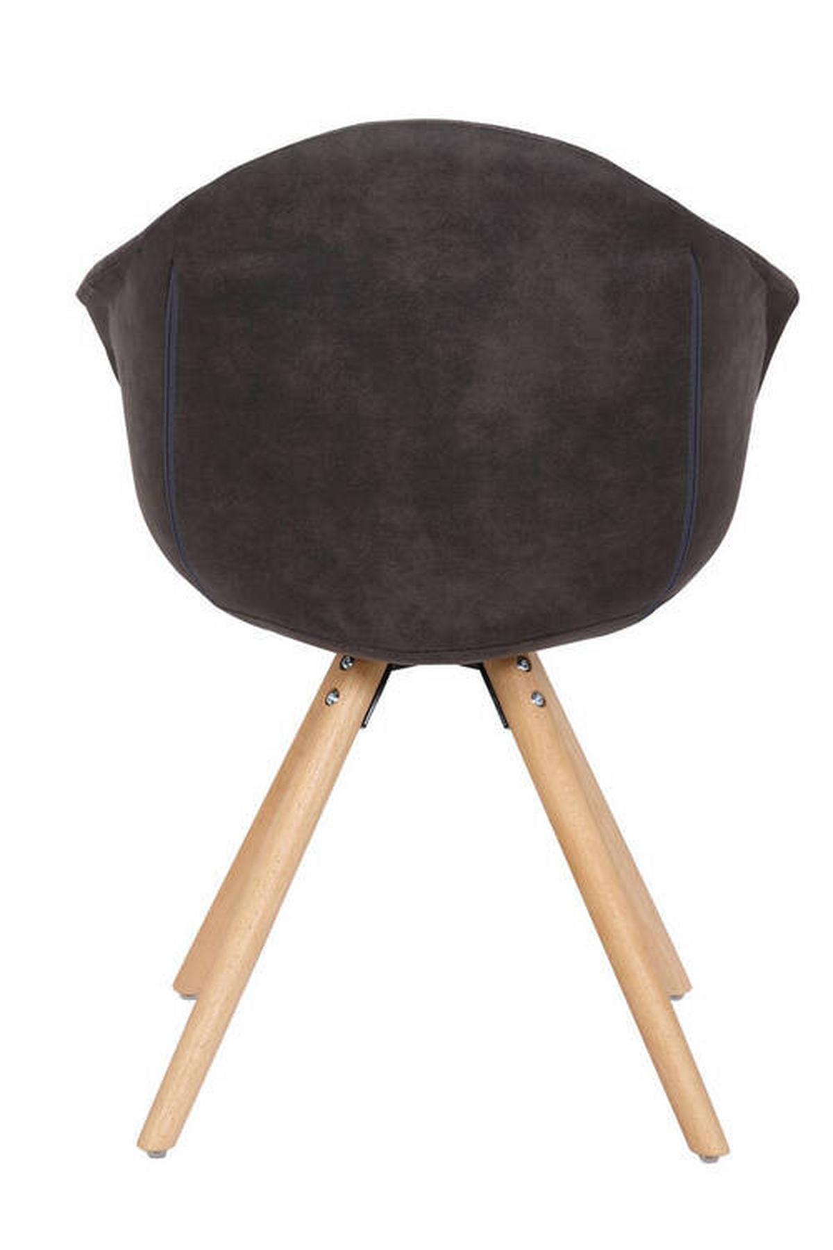 Sada stoličiek hnedá - hnedá/čierna, Design, drevo/textil (59/82/55cm)
