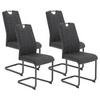 Schwingstuhl-set Britta S Anthrazit - Anthrazit/Grau, MODERN, Textil/Metall (44/100/59cm) - MID.YOU