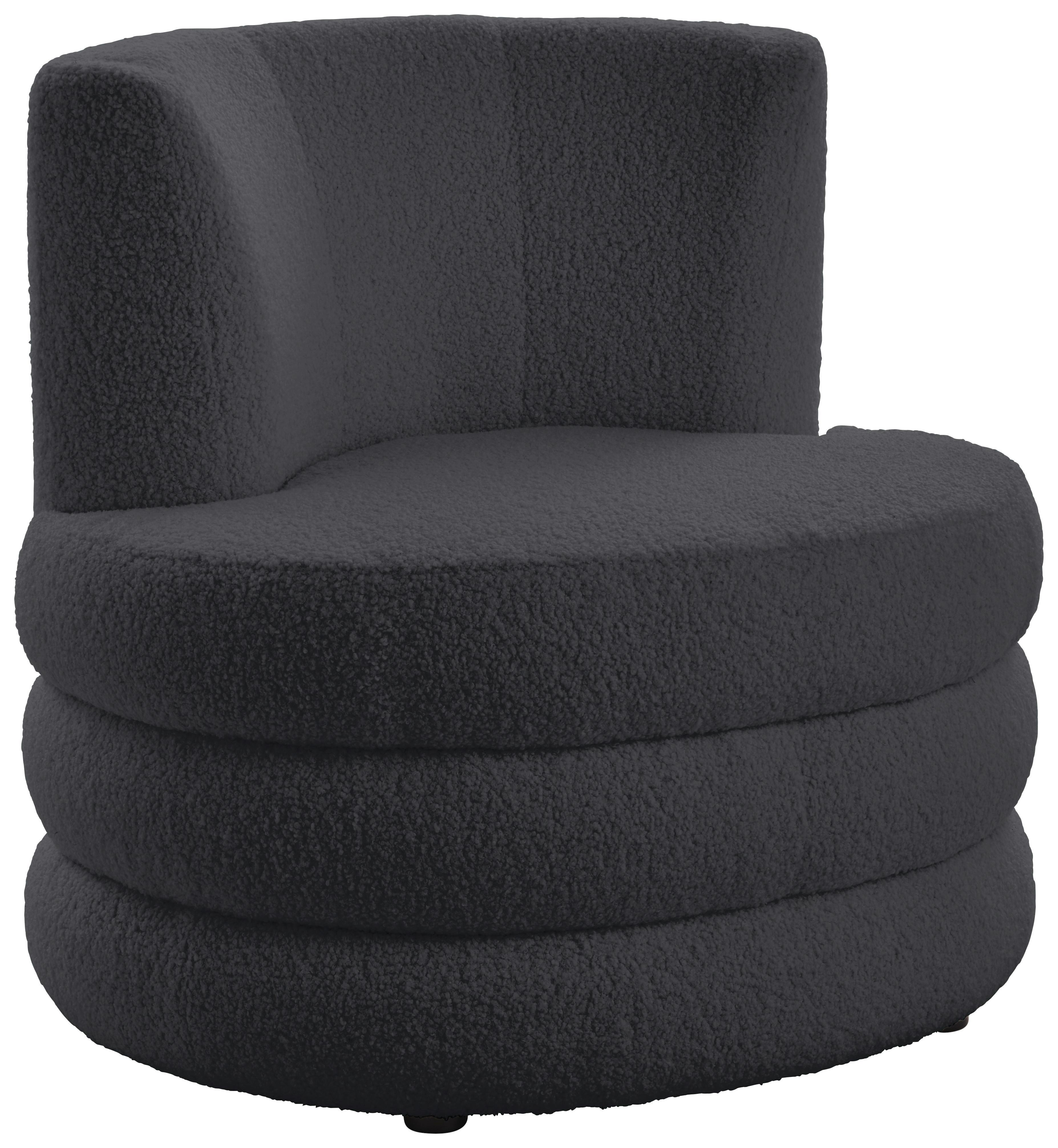 Designsessel Magari - Edelstahlfarben/Dunkelgrau, Trend, Textil (90/82/85cm) - Livetastic