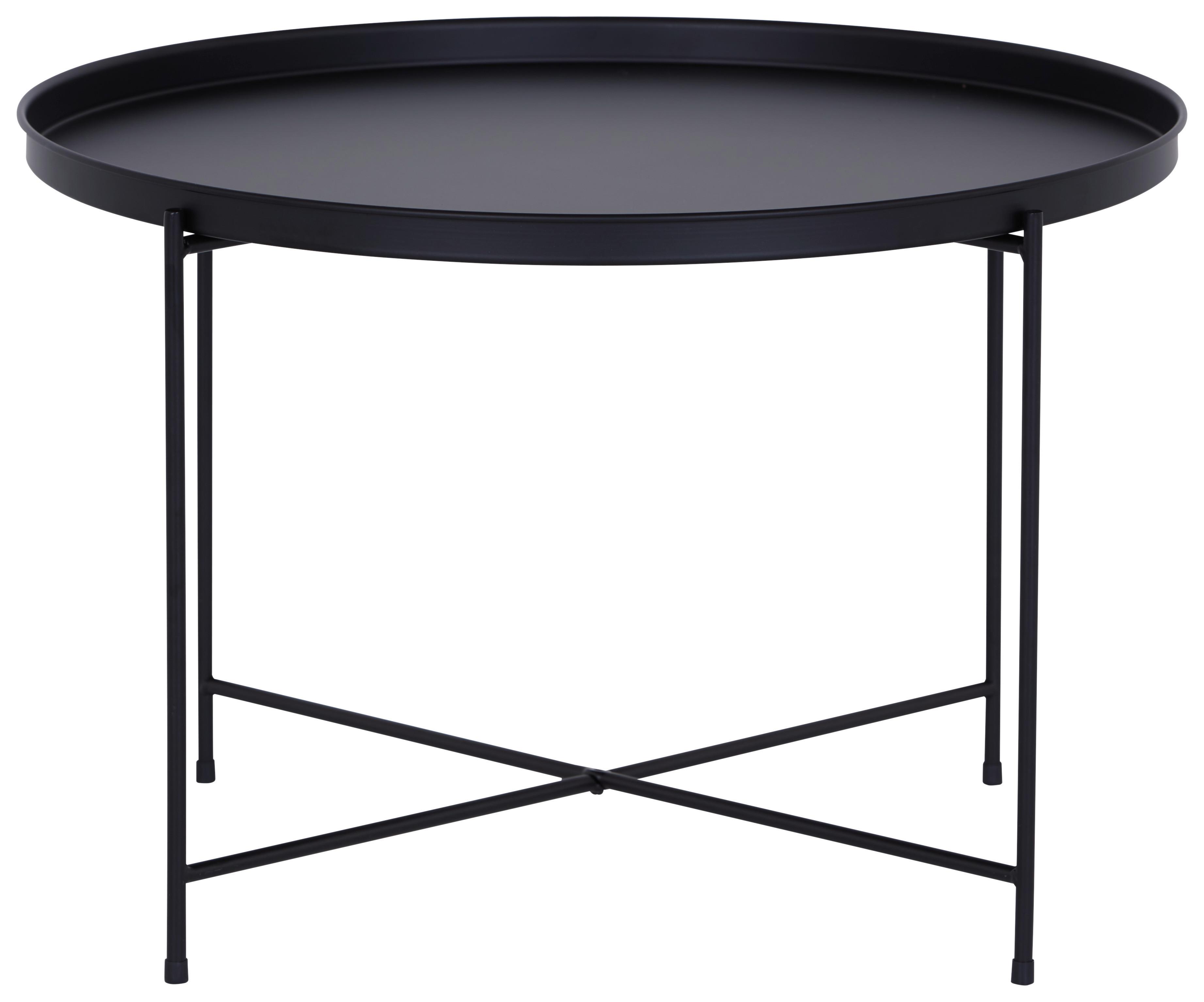 Couchtisch Rund Metall Dallas Schwarz - Schwarz, Design, Metall (62/40/62cm) - P & B