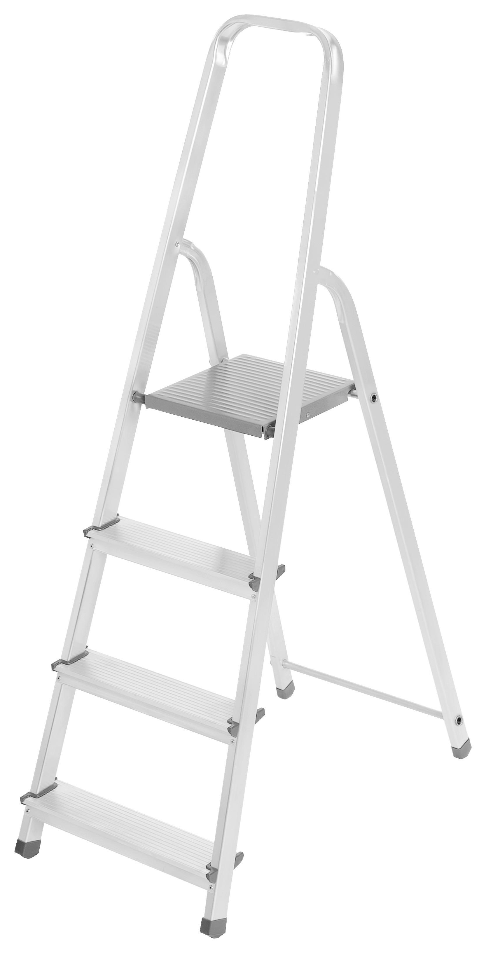 Létra Drald-4 - ezüstszínű, fém (145/43/75cm)