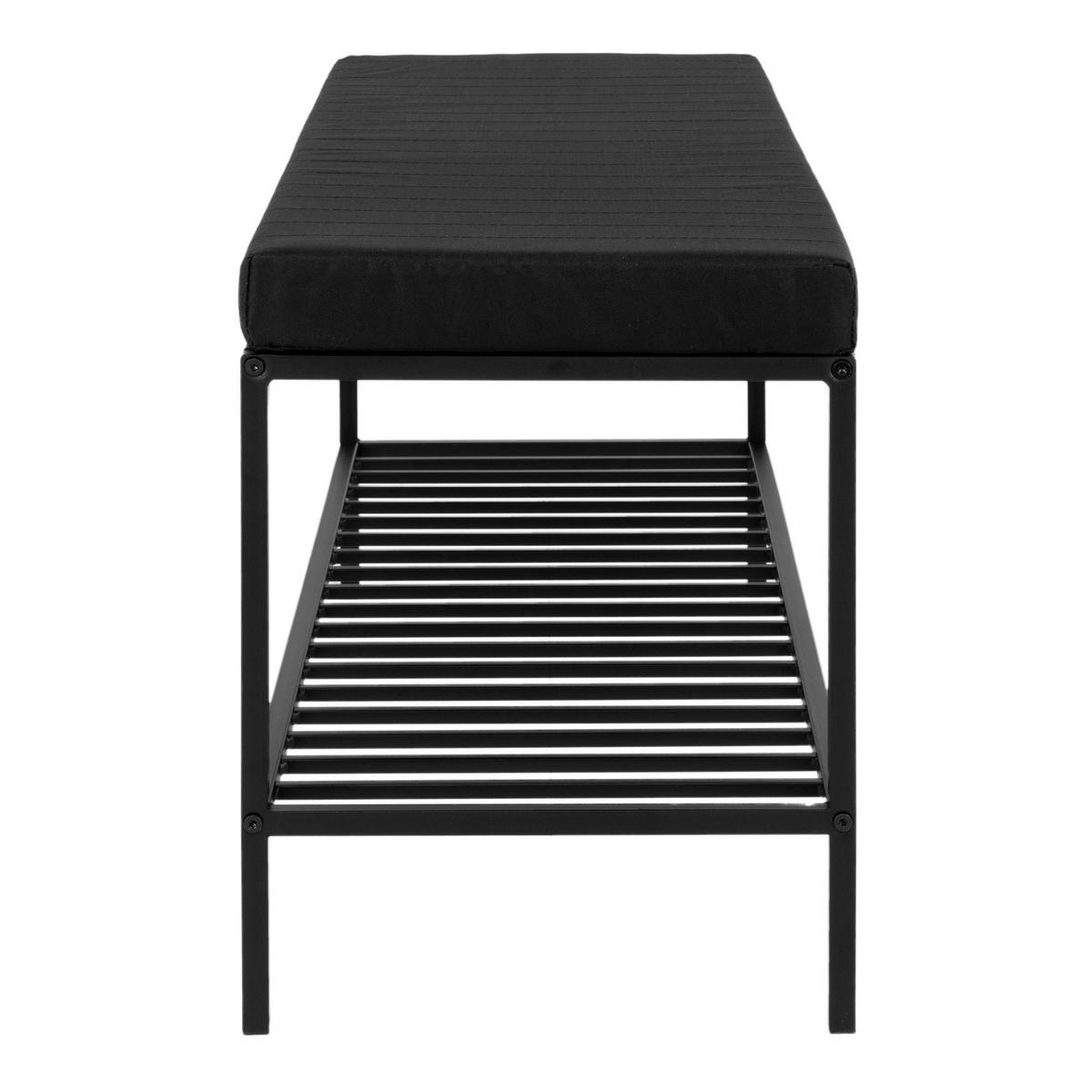 SCHUHBANK Vita, Schwarz B: 100 cm - Schwarz, Design, Textil (100/48,5/36cm) - MID.YOU