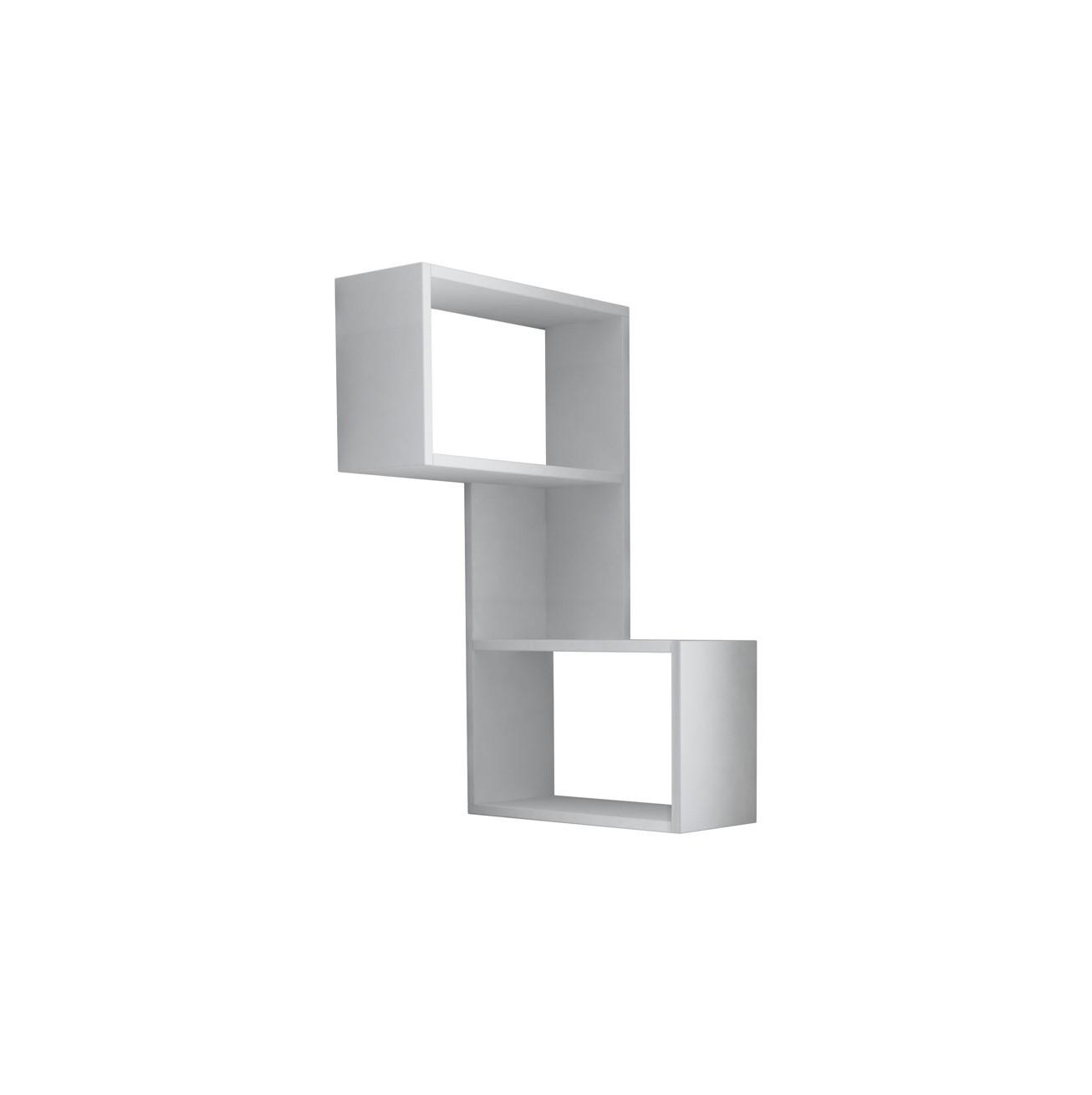 Wandboard Part Regal - Weiß, Design, Holzwerkstoff (67/82/47cm) - Livetastic