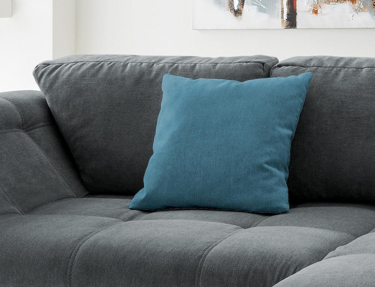Rohová sedačka AGIRA, pravá, antracitová / modrá - modrá/antracitová, Design, textil (250/190cm) - Livetastic