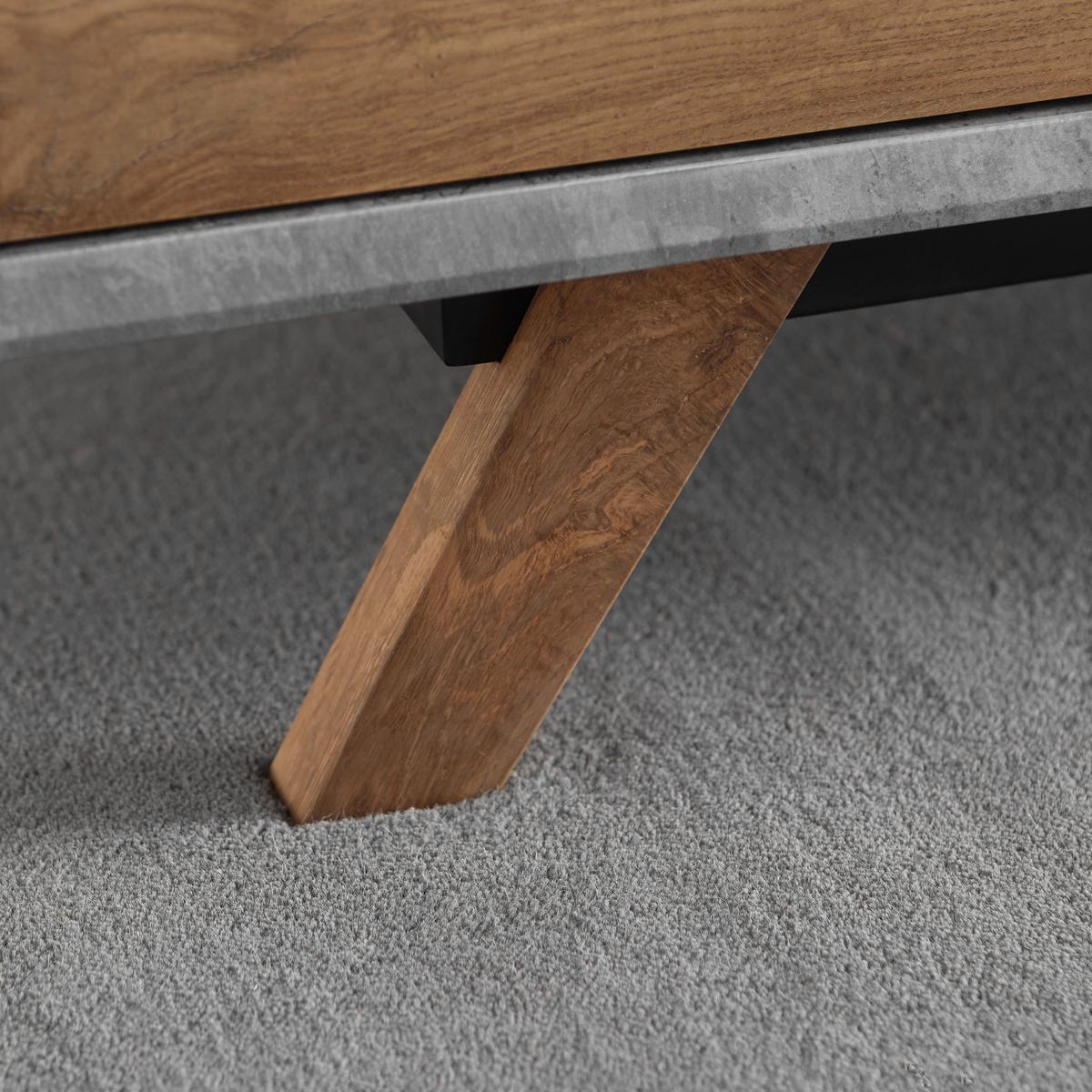 Konferenční stolek CASPER - šedá/barvy dubu, Moderní, dřevo (120/60/42cm) - Modern Living