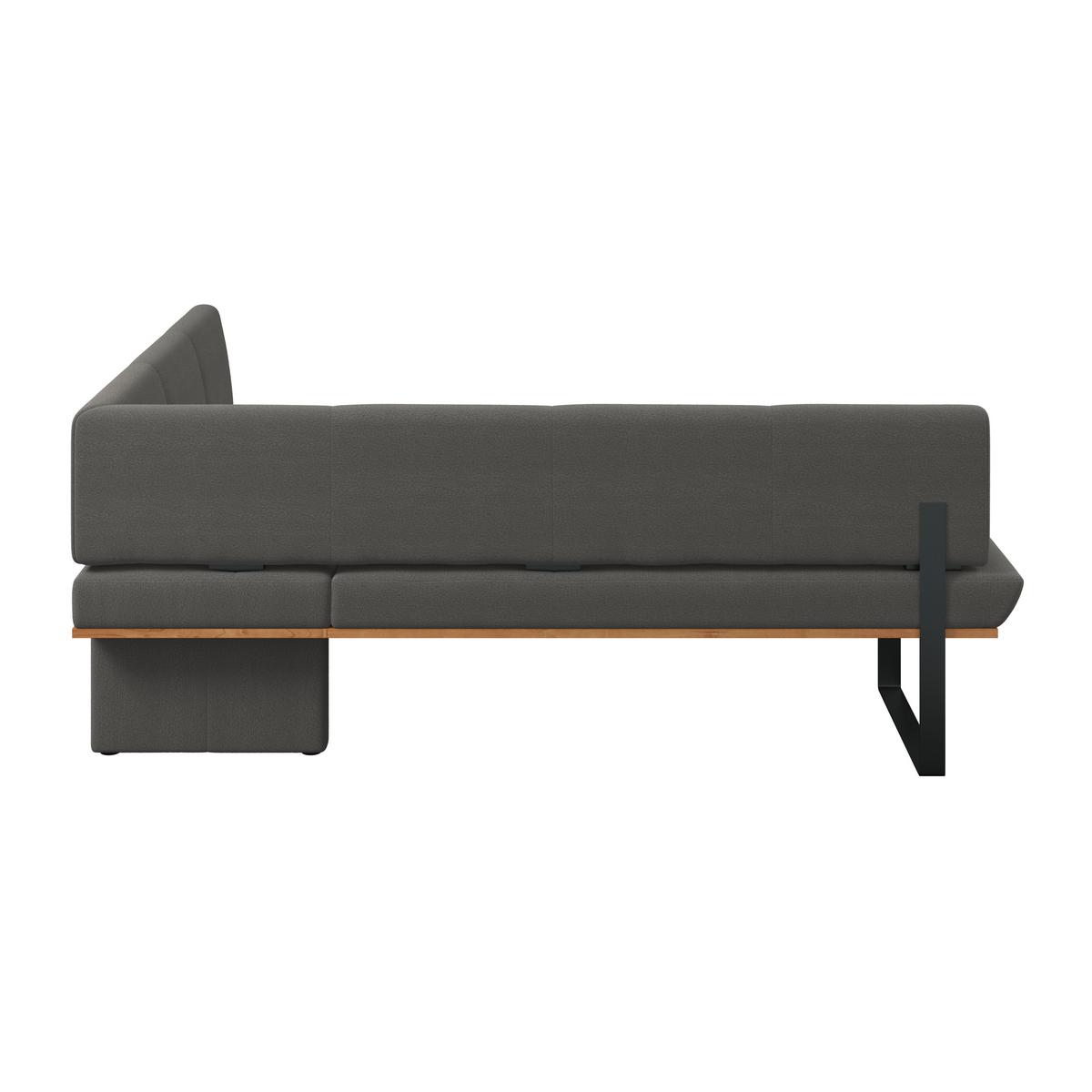 Eckbank Tristan Webstoff schwarz, S:245x175cm - Schwarz, MODERN, Holz/Textil (245/175cm) - James Wood