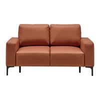 Dvoumístná pohovka CUSTOM, rezavá - černá/rezavá, Moderní, kov/textil (150/85/92cm) - Mömax