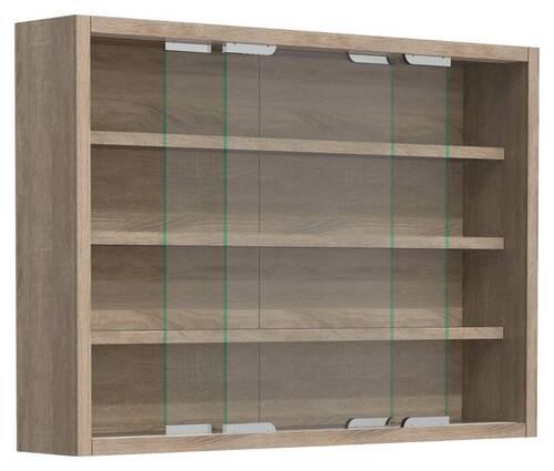 Hängevitrine Agisa M B: 37 cm Sonoma Eiche Dekor - Sonoma Eiche, MODERN, Glas/Holzwerkstoff (57/40/10cm) - MID.YOU