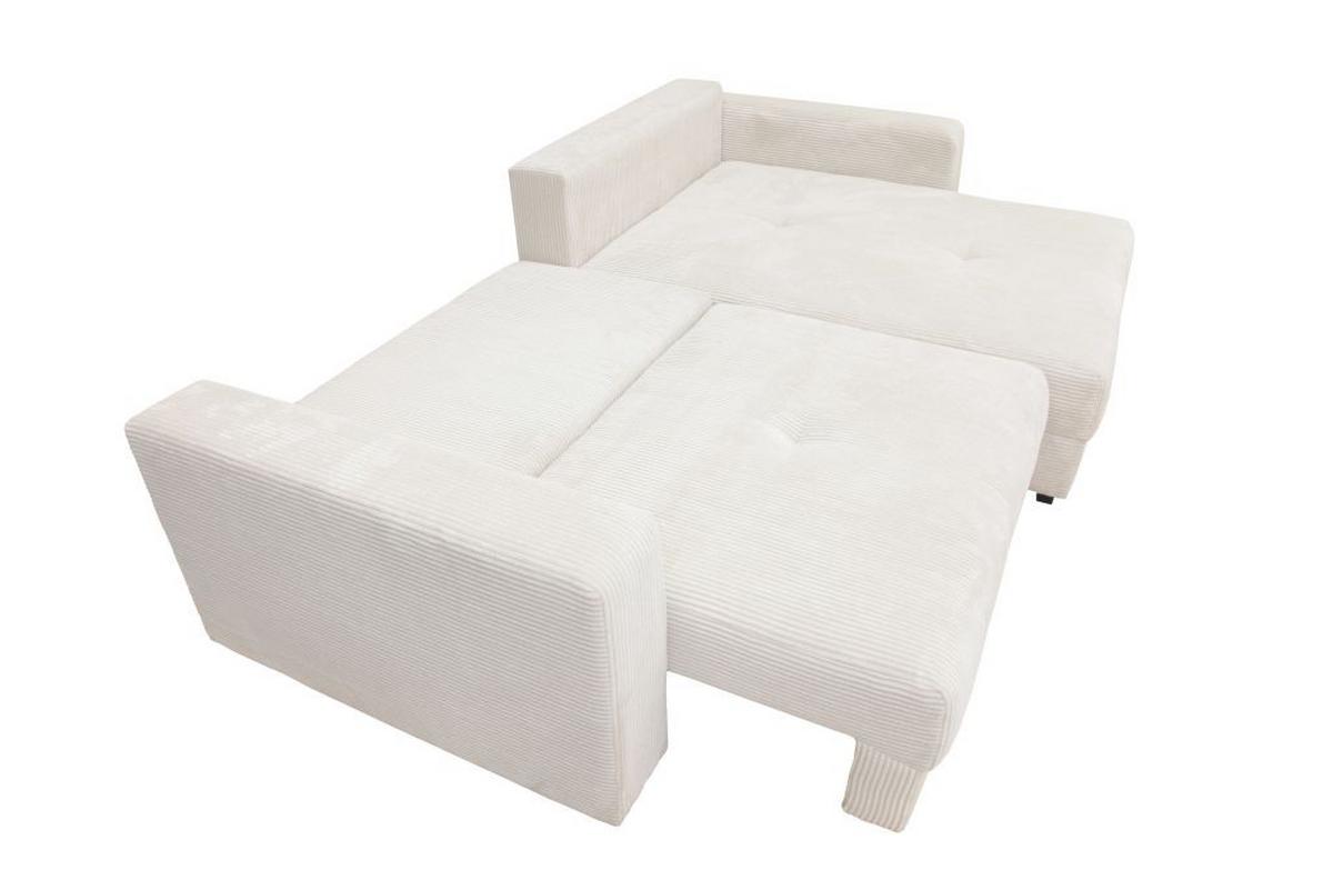 Rohová sedačka ALEX, obojstranná, biely menčester - čierna/biela, Modern, textil (265/170cm)