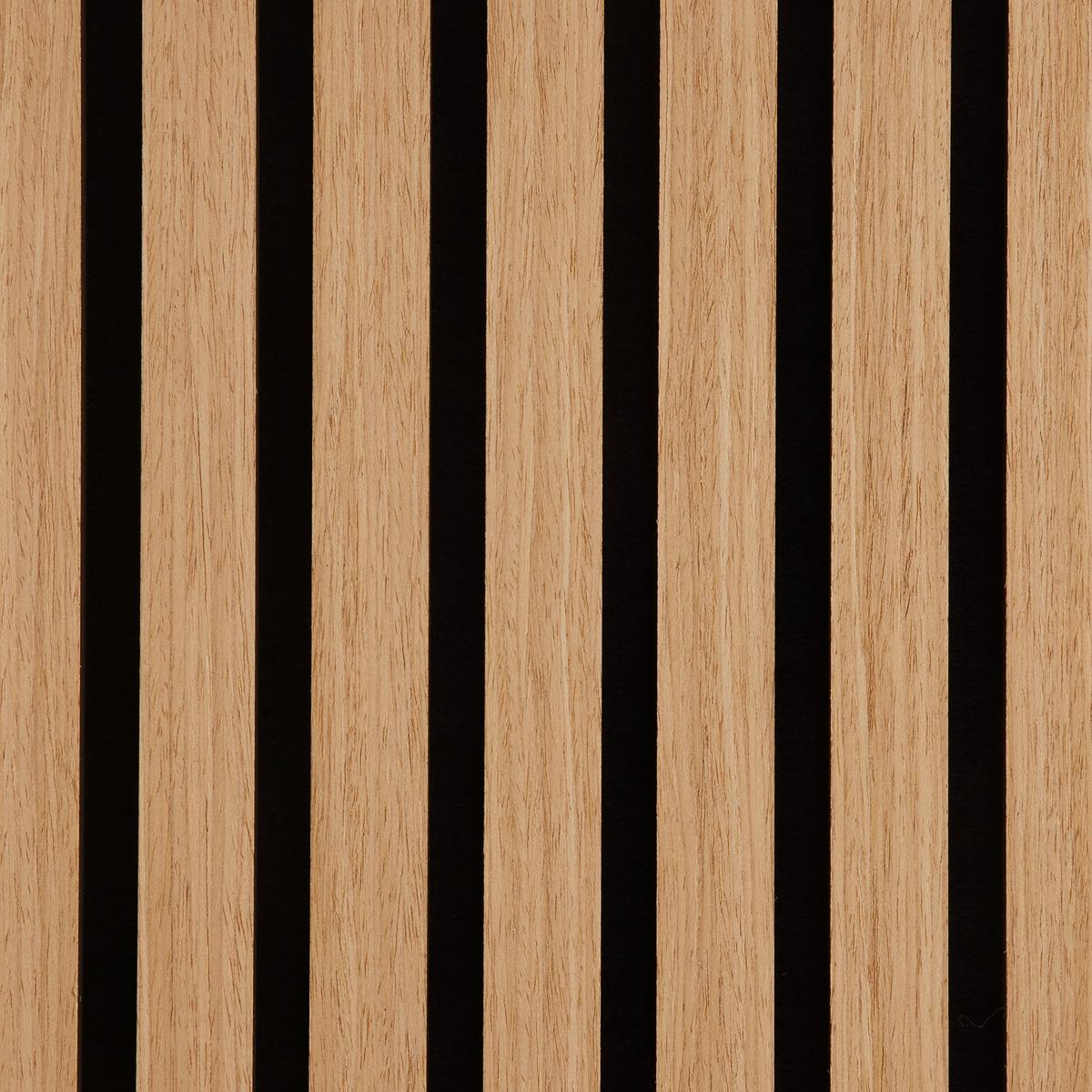 Akustický panel GRACE 2ks/sada - čierna/farba duba, Modern, drevo/kompozitné drevo (60,5/120/2cm) - Mömax