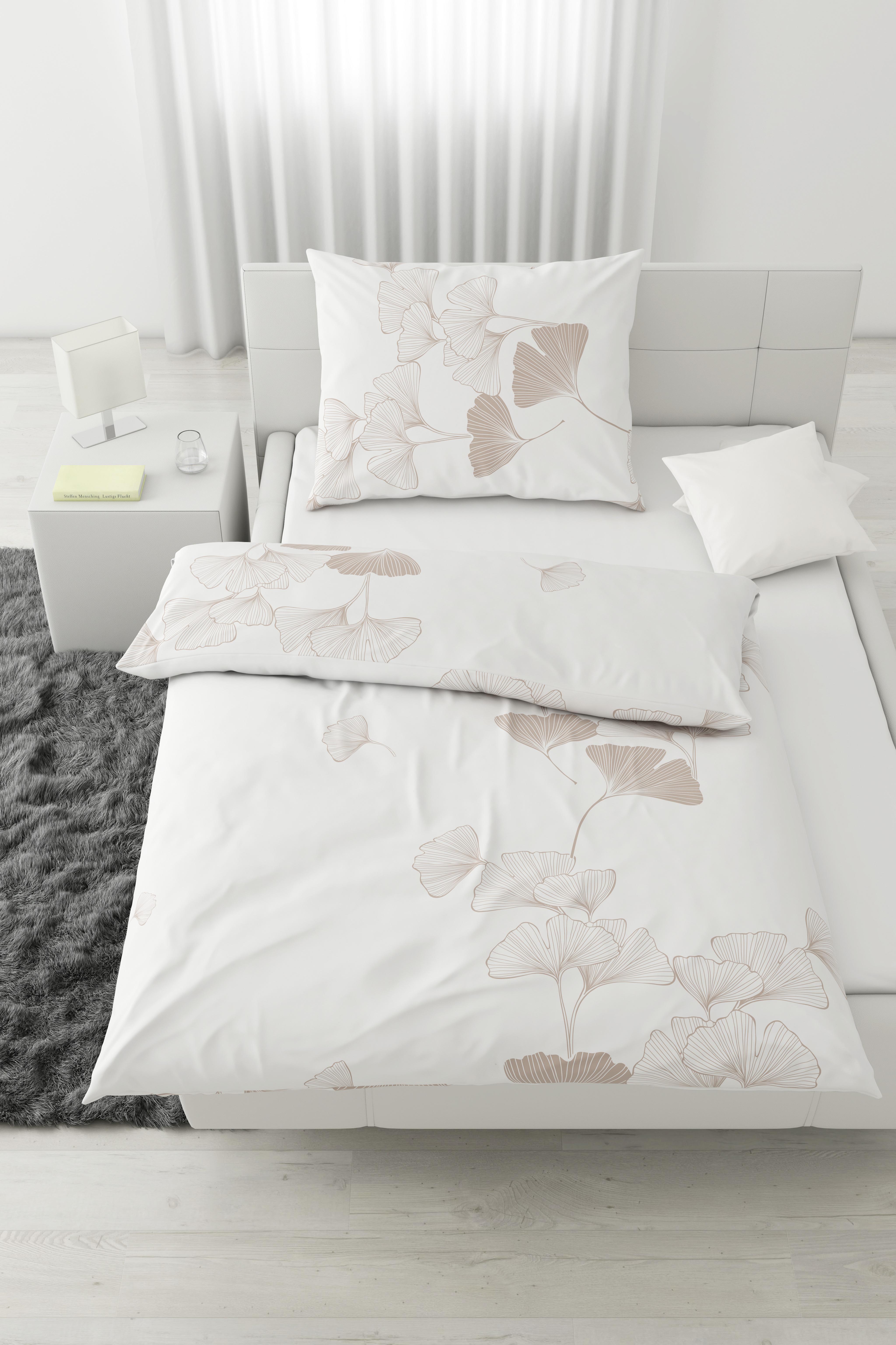 Povlečení Gingko, 140/200cm, Růžová - růžová, Konvenční, textil (140/200cm) - Modern Living