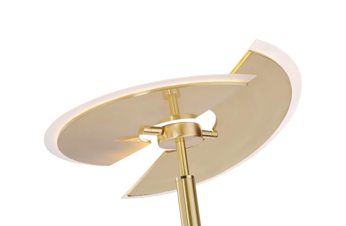 Led-stehlampe Artur Dimmbar Messingfarben Mit Leselampe - Messingfarben, Basics, Metall (62/444/200,3cm) - Paul Neuhaus