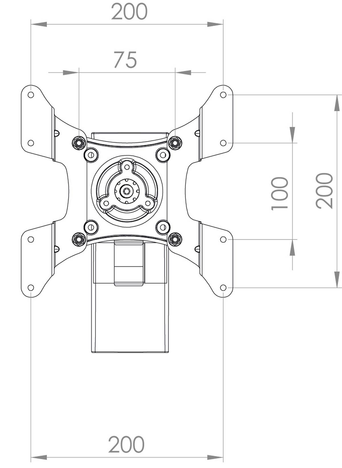TV-Wandhalterung Bis 37“ Dreh- U. ausziehbar Ts1 Max. 15 Kg - Schwarz, KONVENTIONELL, Metall (20/23/23cm) - MID.YOU