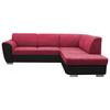 Ecksofa Mit Bettkasten Doris Rücken Echt Rot/schwarz - Silberfarben/Rot, Design, Textil (255/196cm) - MID.YOU