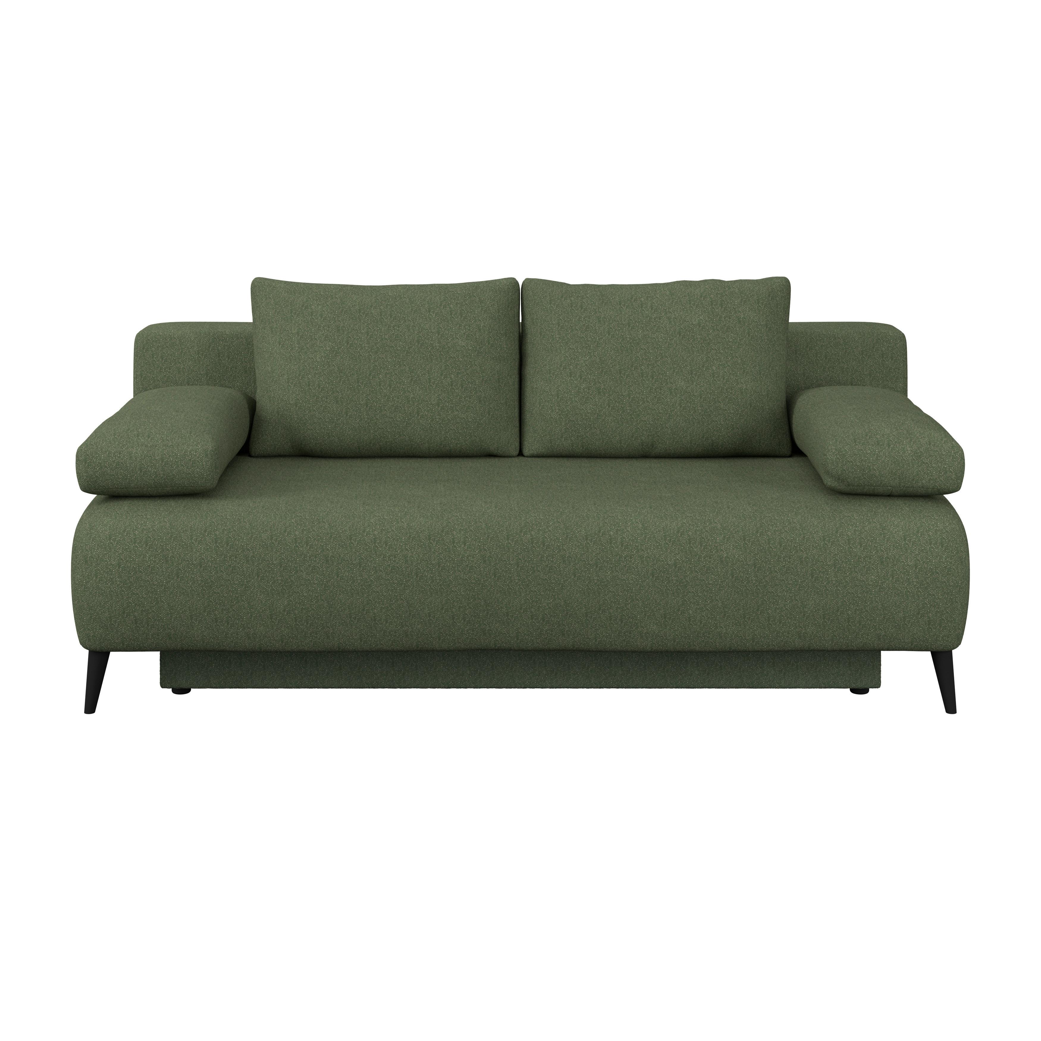 3-sitzer-sofa Mit Schlaffunktion Time Grün - Grün, Trend, Holz/Kunststoff (200/88/100cm)