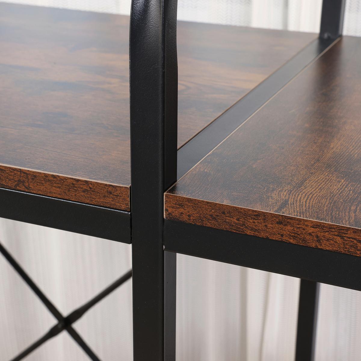 Waschmaschinenregal Respekta - Schwarz/Braun, KONVENTIONELL, Holzwerkstoff/Metall (127/117,5/45cm) - Homezone