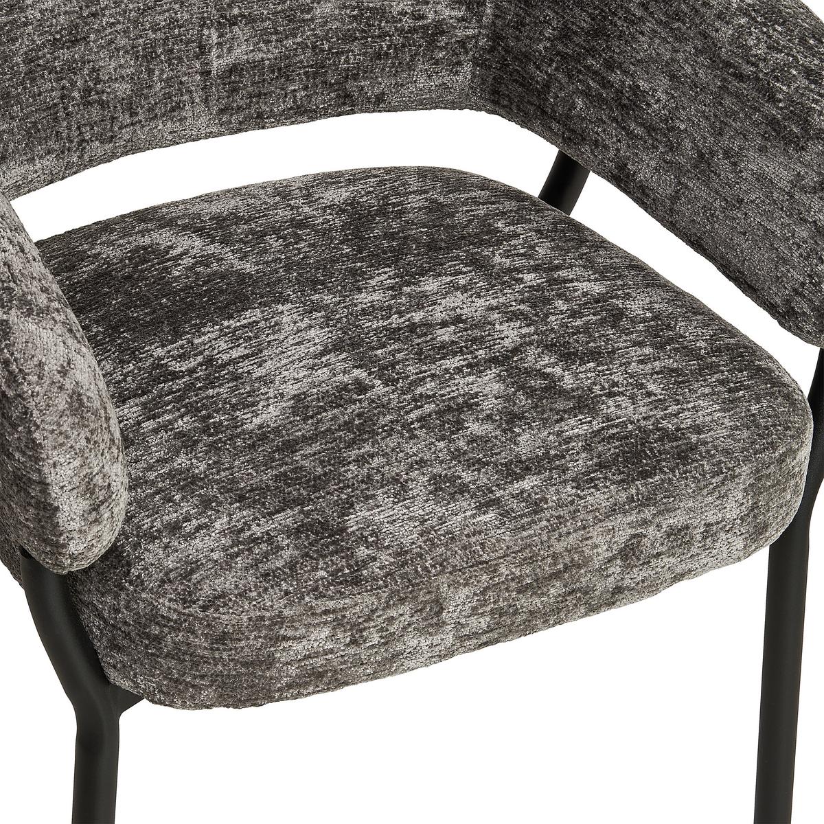 Armlehnstuhl Nova Mikrofaser Anthrazit, B: 60 Cm - Anthrazit/Schwarz, KONVENTIONELL, Holz/Textil (60/80/62cm) - MID.YOU