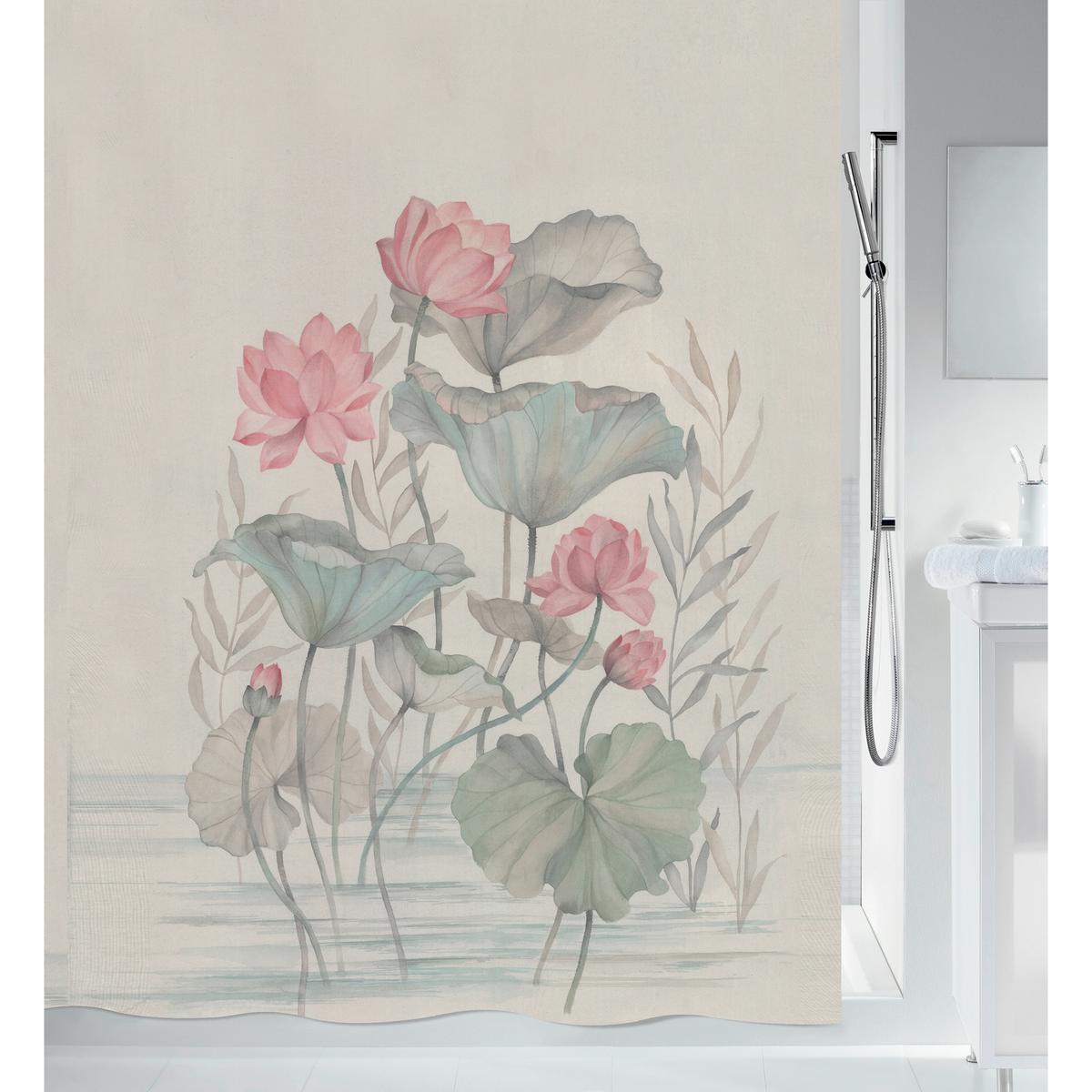 Duschvorhang in Mutlicolor Textil/Kunststoff - Multicolor, Basics, Textil (180/200cm) - Spirella