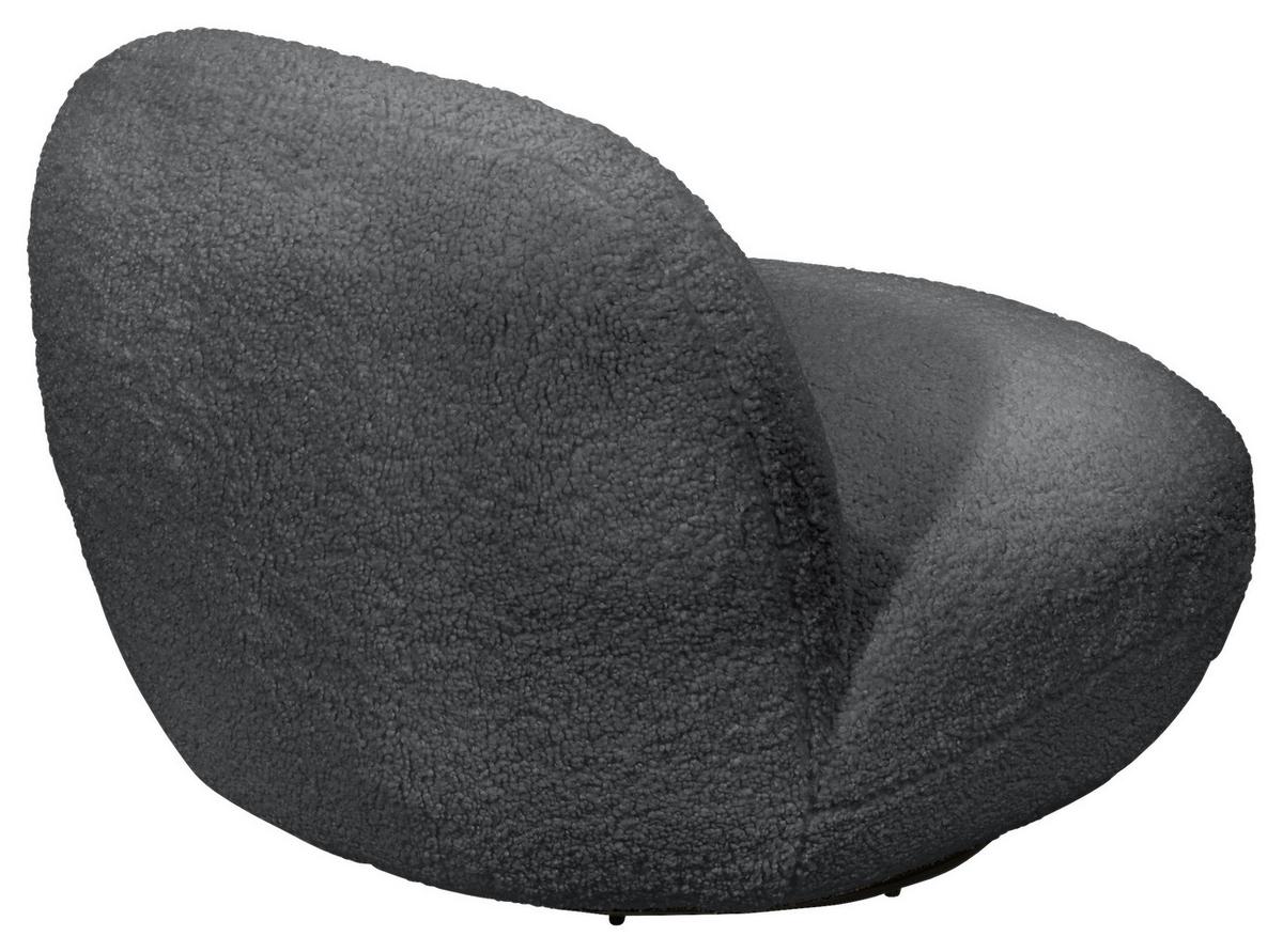 Sessel Chris Anthrazit B: 85 Cm - Anthrazit/Schwarz, MODERN, Textil (85/70/99cm) - MID.YOU