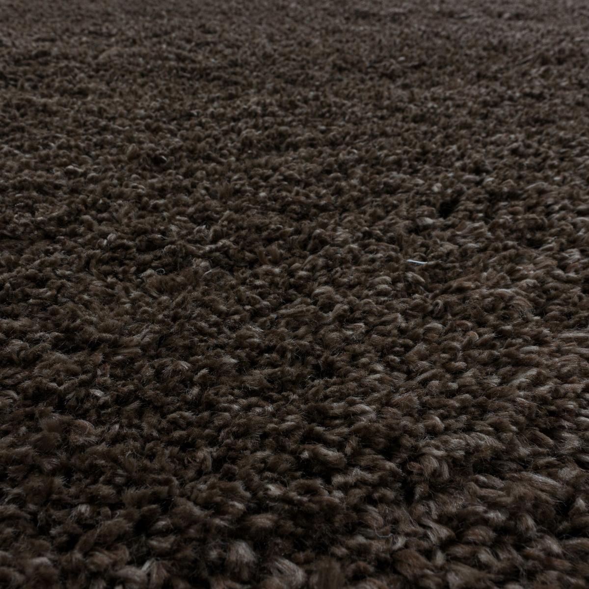 Hochflor Teppich Braun Naturfaser Fluffy 80x150 cm - Braun, Basics, Textil (80/150cm)