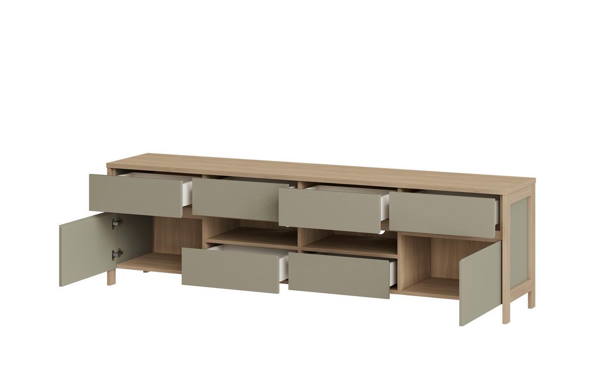 Lowboard Stranda Eukalyptus/Holzfarben B: 193cm - Eichefarben/Eukalyptusholzfarben, Design, Holzwerkstoff (193/58/39cm) - MID.YOU