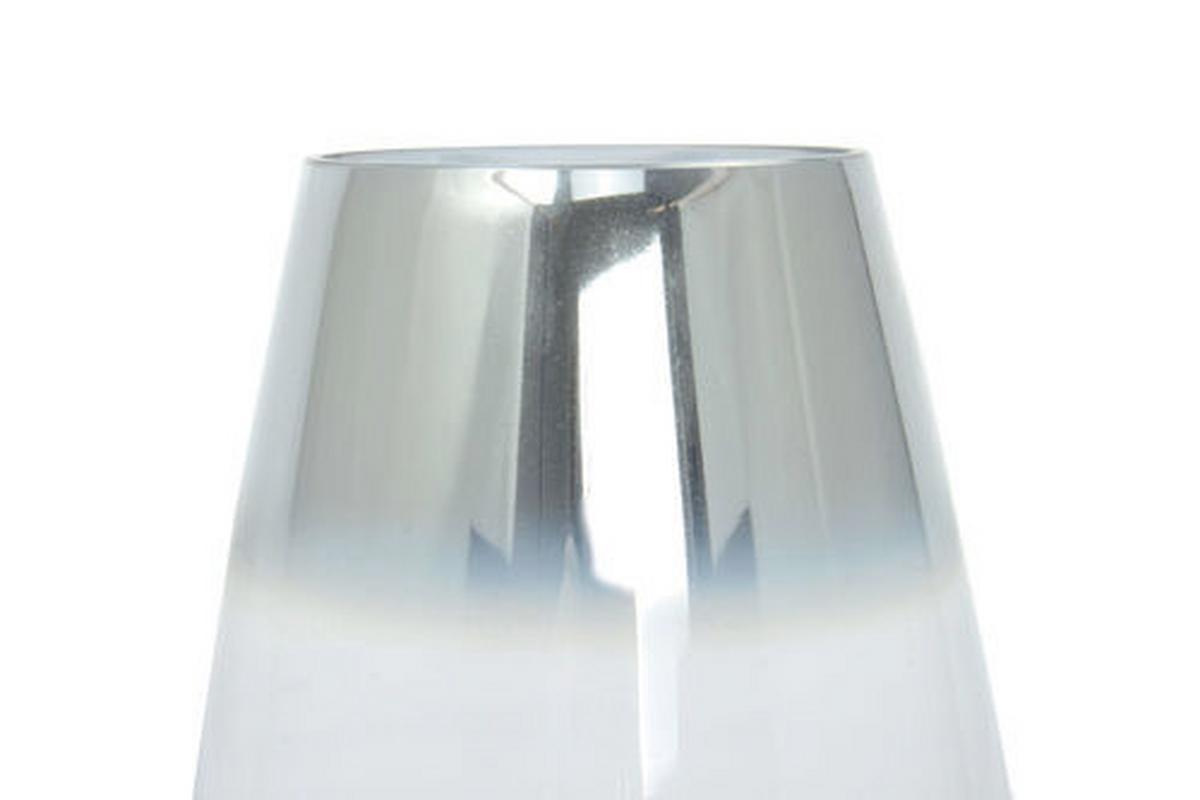 Vase Saigon Bauchig Glas Silber H: 18,5 Cm - Silberfarben, Design, Glas (16/18,5/16cm) - Kayoom