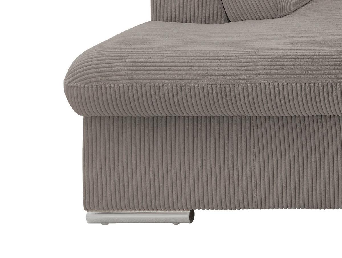 Ecksofa Vasto Graubraun S: 228x283 cm - Chromfarben/Graubraun, Design, Textil (228/283cm) - Livetastic