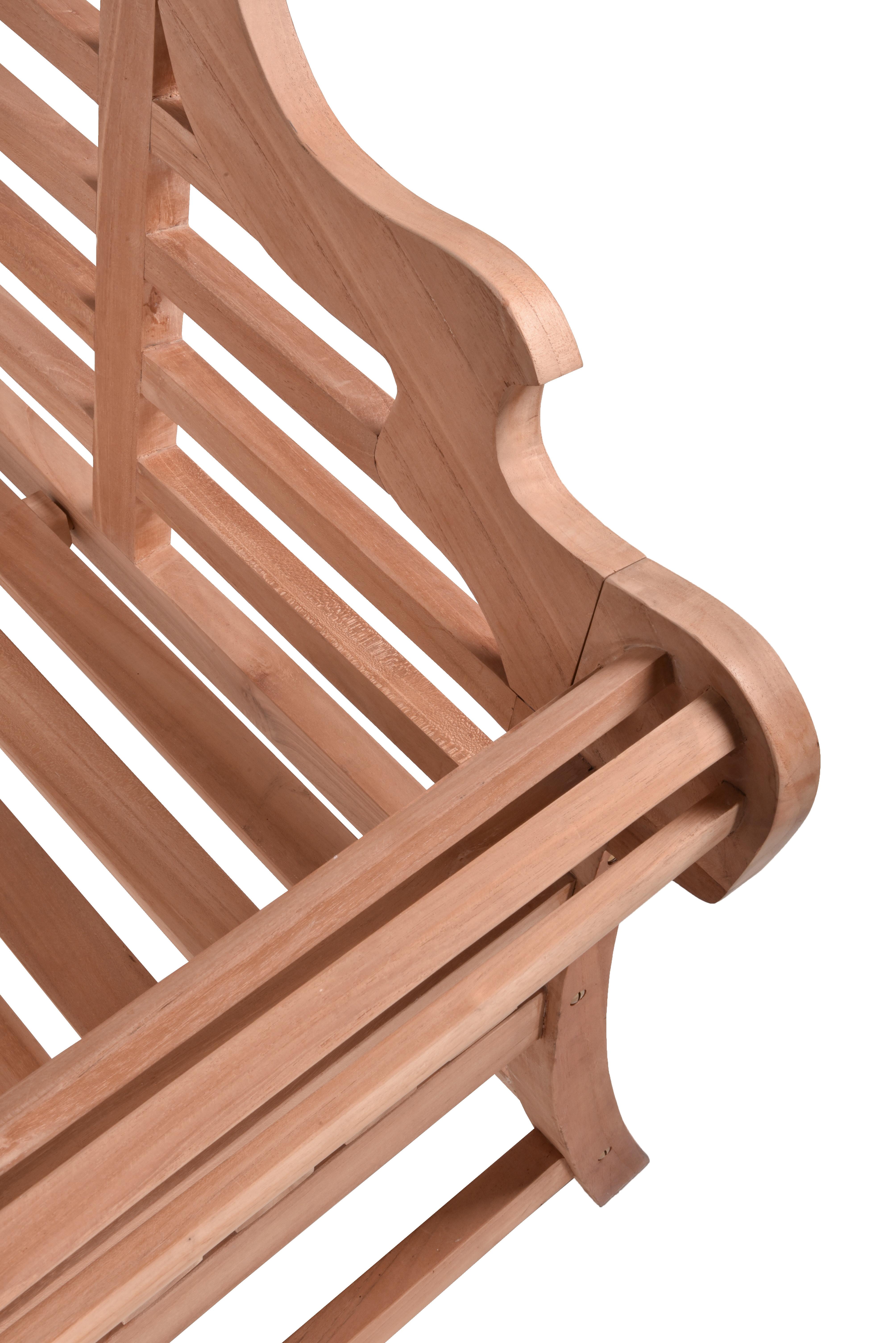 Gartenbank Teakholz 2-Sitzer Picadilli - Naturfarben, Basics, Holz (135/104/60cm) - Gardenson