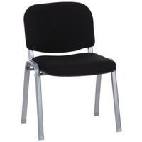 Besucherstuhl Xt 600 Schwarz Stapelbar - Silberfarben/Schwarz, Basics, Textil/Metall (58/84/48cm) - MID.YOU