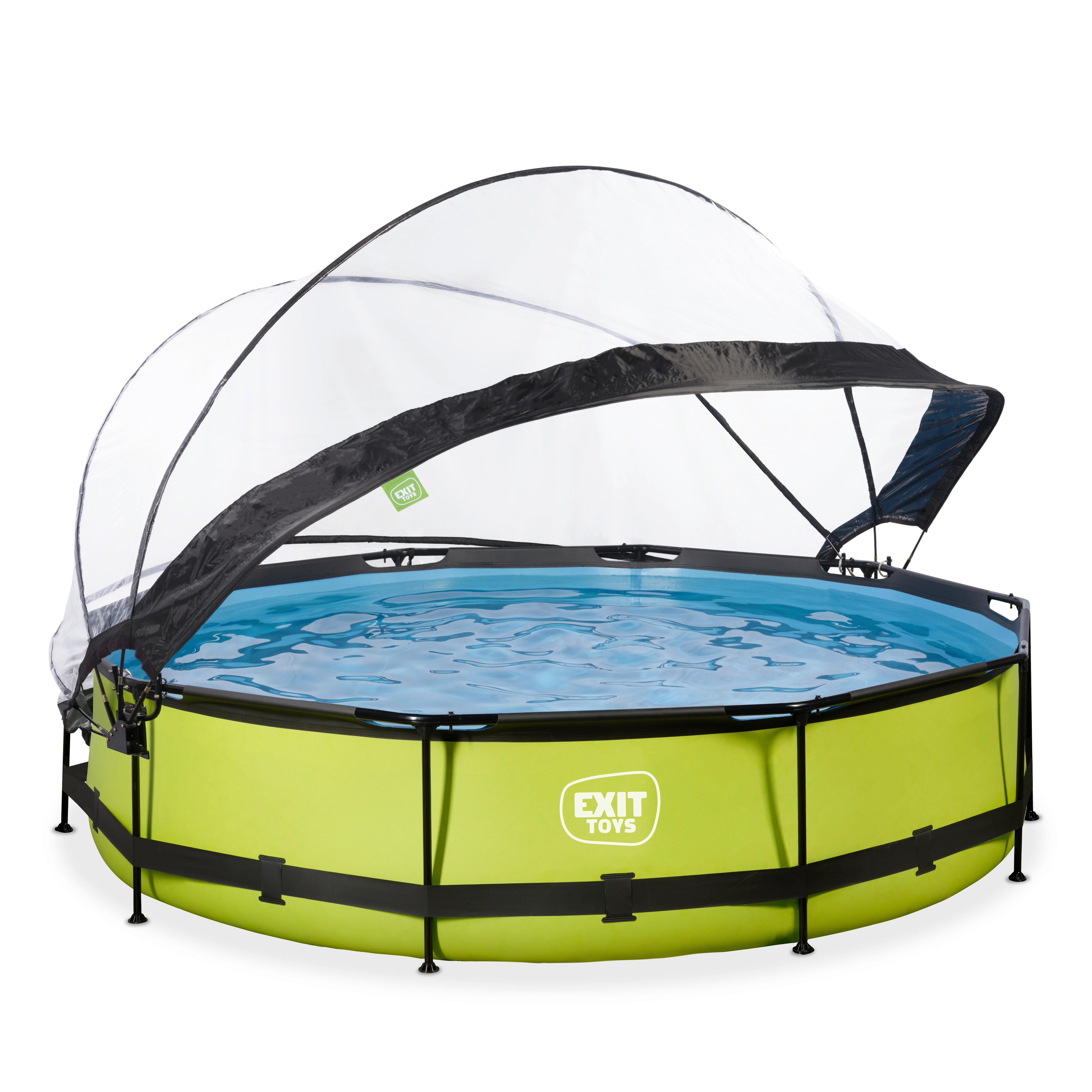 Pool-set Exit Lime Pool - Grau, KONVENTIONELL, Kunststoff (360/76cm) - EXIT Toys