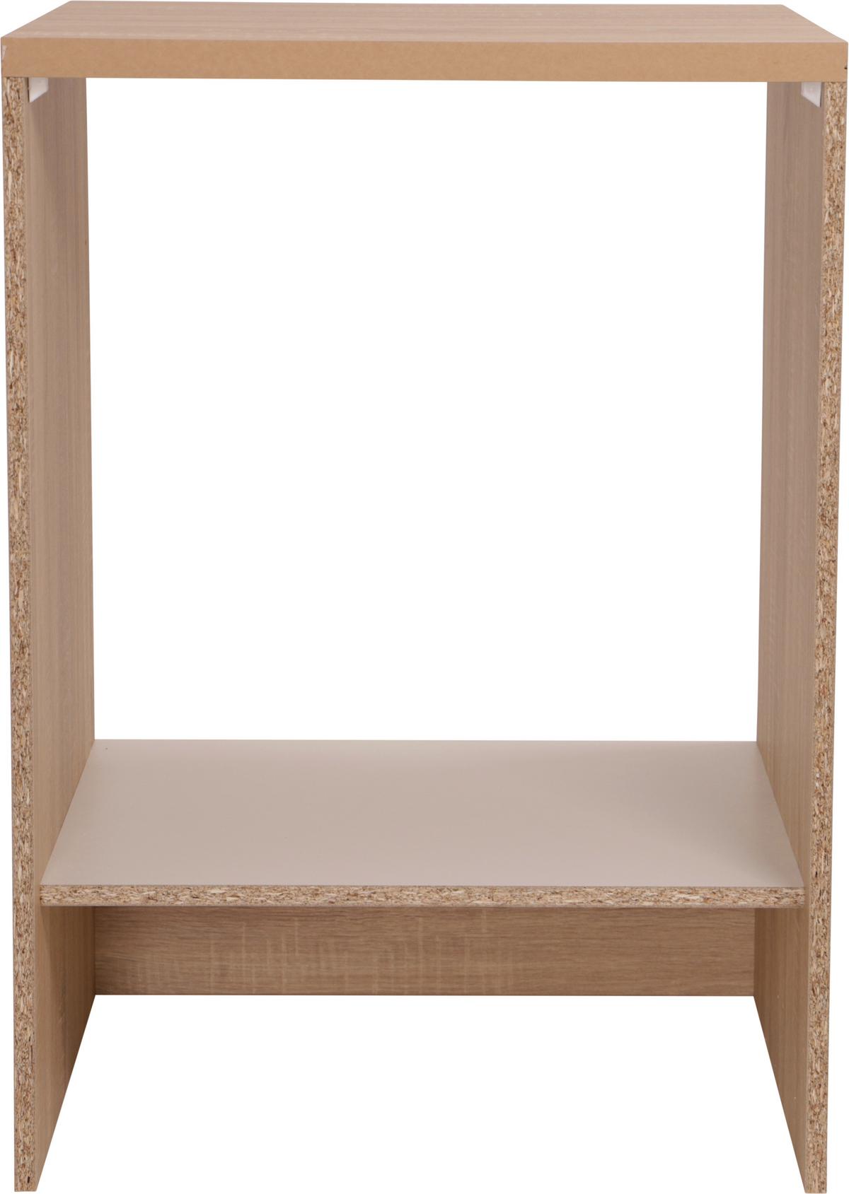 Herdumbauschrank Merle Weiß, Eiche Dekor B:60cm - Eichefarben/Weiß, Basics, Holzwerkstoff (60/84,8/60cm) - Respekta