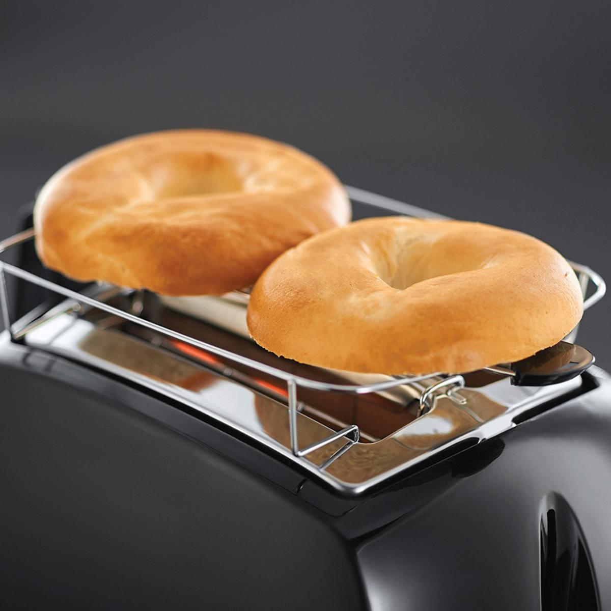 Toaster Textures Plus - Schwarz, Basics, Kunststoff/Metall (18,2/22,1/29,5cm) - Russell Hobbs
