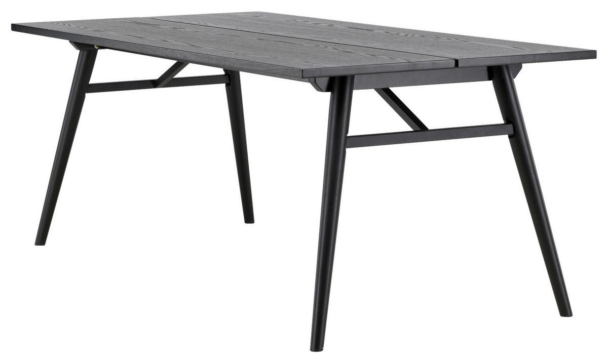 ESSTISCH SLEEK - Schwarz, Design, Holzwerkstoff/Metall (195/95/75cm) - Livetastic