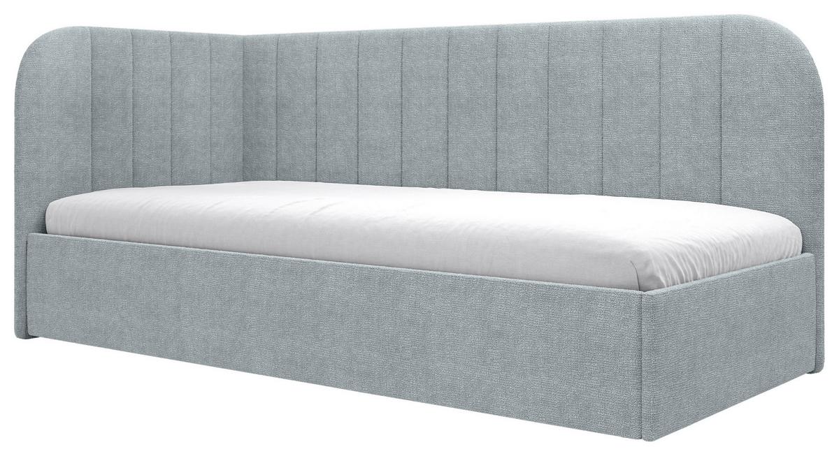 Polsterbett Millow Links Minttürkis Lf: 90x200 Cm - Schwarz/Minttürkis, MODERN, Holz/Holzwerkstoff (90/200cm) - MID.YOU