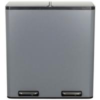 Abfallsammler Clean Xiii Schwarz B: 58,5 cm - Schwarz/Grau, MODERN, Kunststoff/Metall (58,5/62/32cm) - MID.YOU