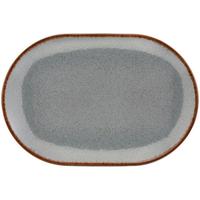 Servierplatte Porzellan Sonora Blau ca. 22x32 cm, Oval - Blau, MODERN, Keramik (22/32cm) - James Wood