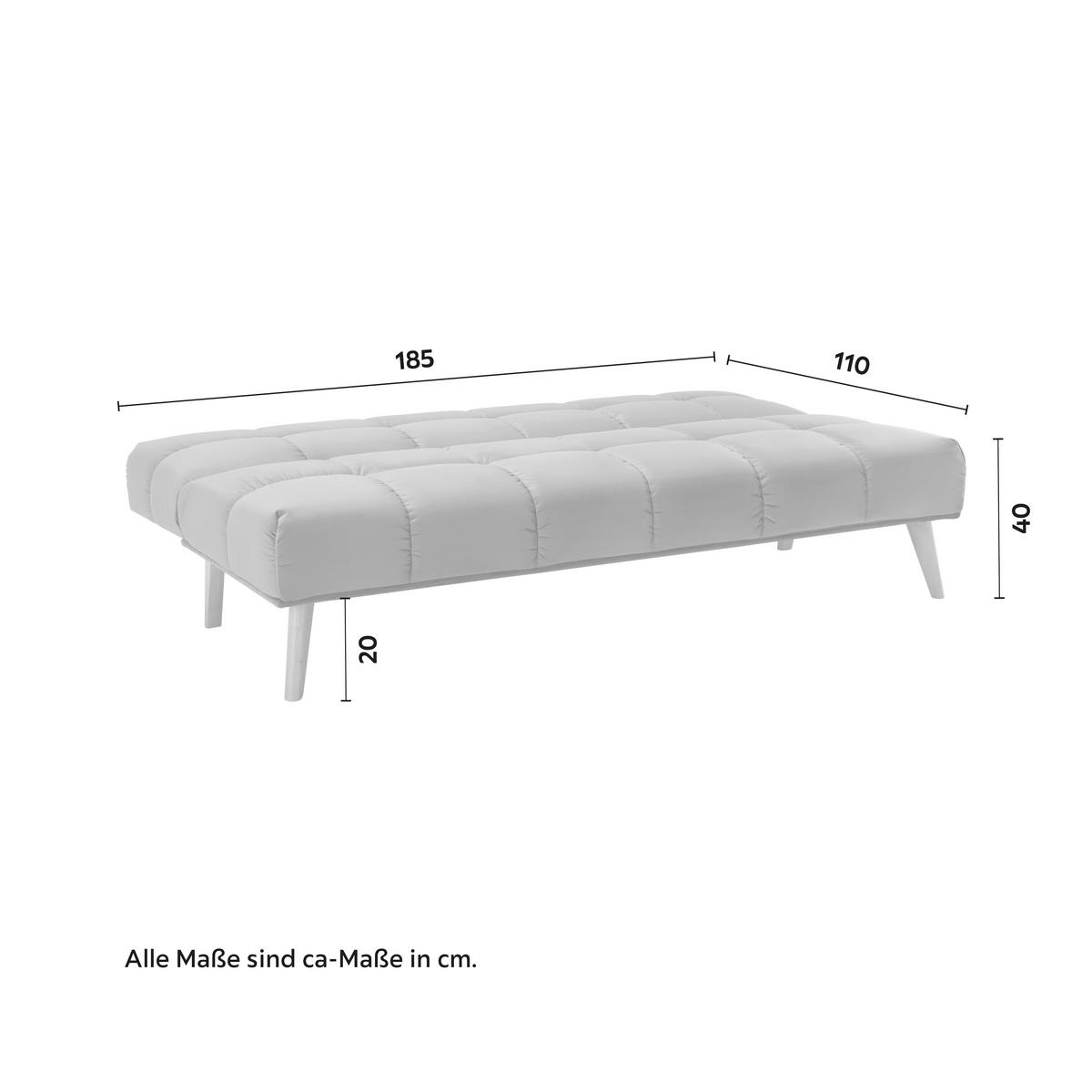 Rozkládací pohovka ALVA, černá - černá/přírodní barvy, Moderní, dřevo/textil (185/80/88cm) - Bessagi Home